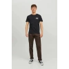 Jack&jones 12151955 0 Yaka Erkek Tshirt - Siyah