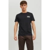 Jack&jones 12151955 0 Yaka Erkek Tshirt - Siyah