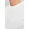 Jack&jones 12156101 0 Yaka Erkek Basic Tshirt - Beyaz
