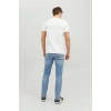 Jack&jones 12156101 0 Yaka Erkek Basic Tshirt - Beyaz