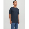 Jack&jones 12156101 0 Yaka Erkek Basic Tshirt - Lacivert