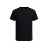 Jack&jones 12156101 0 Yaka Erkek Basic Tshirt - Siyah