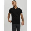 Jack&jones 12156102 V Yaka Erkek Tshirt - Siyah