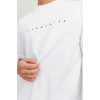 Jack&jones 12234746 0 Yaka Erkek Tshirt - Beyaz