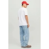 Jack&jones 12234746 0 Yaka Erkek Tshirt - Beyaz