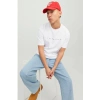 Jack&jones 12234746 0 Yaka Erkek Tshirt - Beyaz