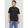 Jack&jones 12234746 0 Yaka Erkek Tshirt - Siyah