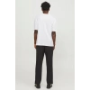 Jack&jones 12249319 0 Yaka Erkek Basic Tshirt - Beyaz