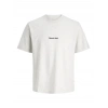 Jack&jones 12282892 0 Yaka Erkek Tshirt - Beyaz