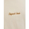 Jack&jones 12282892 0 Yaka Erkek Tshirt - Krem
