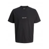 Jack&jones 12282892 0 Yaka Erkek Tshirt - Siyah