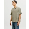Jack&jones 12287988 Yakali Fitilli Erkek Tshirt - Haki