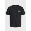 Jack&Jones 12288113 0 Yaka Erkek Tshirt - Siyah