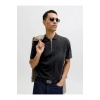 Jack&Jones 12288260 Yakali Erkek Tshirt - Siyah