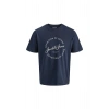 Jack&jones 12288377 0 Yaka Erkek Tshirt - Lacivert