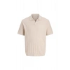 Jack&Jones 12288418 Yakali Erkek Tshirt - Bej