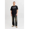 Jack&Jones 12288536 0 Yaka Erkek Tshirt - Siyah