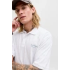 Jack&Jones 12288877 Yakali Erkek Tshirt - Beyaz