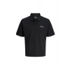 Jack&Jones 12288877 Yakali Erkek Tshirt - Siyah