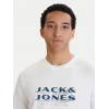 Jack&Jones 12289880 0 Yaka Erkek Tshirt - Beyaz