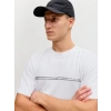 Jack&jones 12289936 0 Yaka Erkek Tshirt - Beyaz