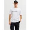 Jack&jones 12289936 0 Yaka Erkek Tshirt - Beyaz