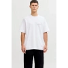 Jack&jones 12292397 0 Yaka Erkek Tshirt - Beyaz