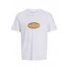 Jack&jones 12297891 0 Yaka Erkek Tshirt - Beyaz