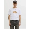 Jack&jones 12297891 0 Yaka Erkek Tshirt - Beyaz