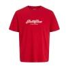 Jack&jones 12297893 0 Yaka Erkek Tshirt - Kirmizi