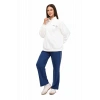 Kinetix 16ornia Bts-k4 Yarim Fermuarli Kadin Sweat - Ekru