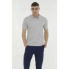 Lumberjack Ct953 Yakali Erkek Tshirt - Gri Melanj