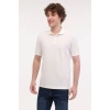Lumberjack Ct953 Yakali Erkek Tshirt - Kirik Beyaz