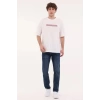 Lumberjack Franco 11ff17 0 Yaka Erkek Tshirt - Ekru