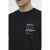 Lumberjack Kavinsky 11ct1112 0 Yaka Erkek Tshirt - Siyah