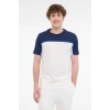 Lumberjack Matte 11itl444 0 Yaka Erkek Tshirt - Lacivert Beyaz