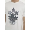 Lumberjack Ml Alfu 11urbng13 0 Yaka Erkek Tshirt - Beyaz