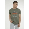 Lumberjack Ml Necroc 11urbna16 0 Yaka Erkek Tshirt - Haki