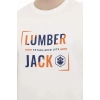 Lumberjack Okina 11id1-104 0 Yaka Erkek Tshirt - Beyaz