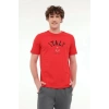 Lumberjack Renato 11itl1030 0 Yaka Erkek Tshirt - Kirmizi