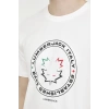 Lumberjack Renato 11itl414 0 Yaka Erkek Tshirt - Beyaz