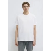 Mavi 0610100 0 Yaka Erkek Tshirt - Beyaz