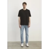 Mavi 0610136 0 Yaka Erkek Tshirt - Siyah