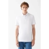 Mavi 0610807 Yakali Erkek Tshirt - Beyaz