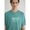 Mavi 0611311 0 Yaka Erkek Tshirt - Yesil