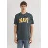 Mavi 0611711 0 Yaka Erkek Tshirt - Haki