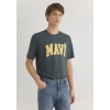 Mavi 0611711 0 Yaka Erkek Tshirt - Haki