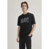 Mavi 0611711 0 Yaka Erkek Tshirt - Siyah