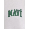 Mavi 0611714 0 Yaka Erkek Tshirt - Beyaz