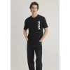 Mavi 0611745 0 Yaka Erkek Tshirt - Siyah